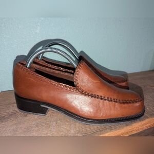 Cole Haan Tan Leather Slip-On‎ Loafers